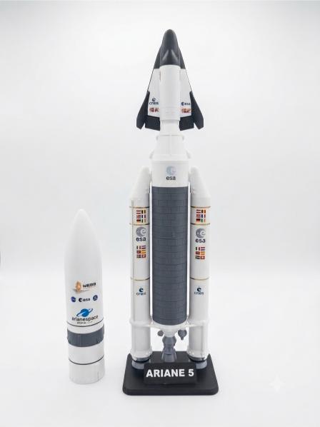 Ariane 5 avec navette Hermès & coiffe James Webb — vue 2